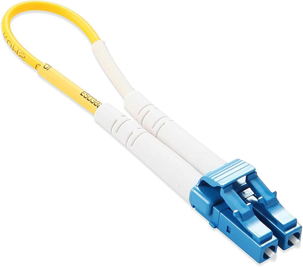 10Gtek Adaptador de Loopback de fibra óptica LC - Conector LC Monomodo 9/125 (OS2) Enchufe de prueba para aplicaciones de prueba o restauraciones de red